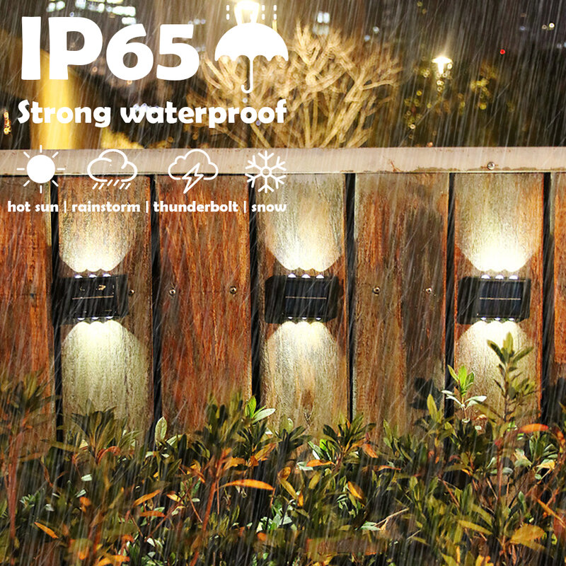 防水ソーラーLEDスポットライト,IP65防水,屋外照明,景観照明,庭やバルコニーに最適,6ユニット