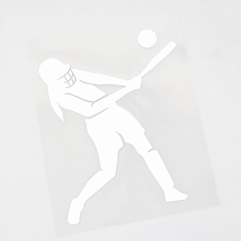YJZT 11.8CM × 14.7CM Softball Silhouette femminile golfista adesivo per auto decalcomania vinile nero/argento 8A-1265