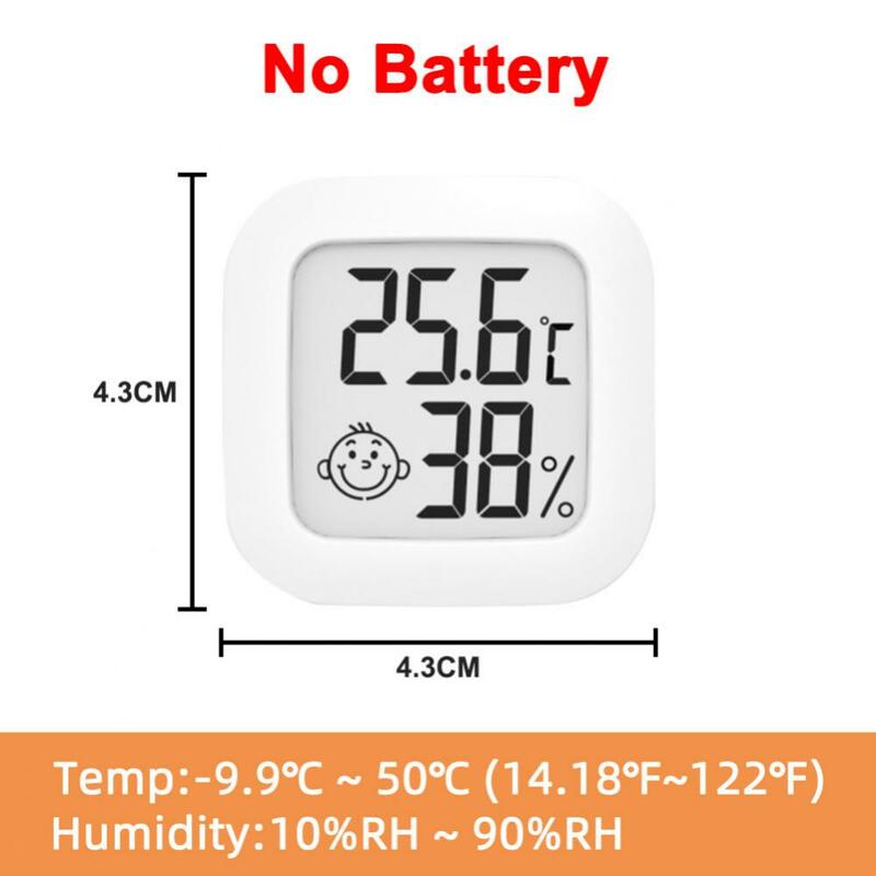 جهاز استشعار درجة الحرارة والرطوبة صغير من Smile جهاز قياس درجة الحرارة الرقمي بشاشة LCD مستشعر درجة حرارة الغرفة في الأماكن المغلقة جهاز استشعار المنزل الذكي