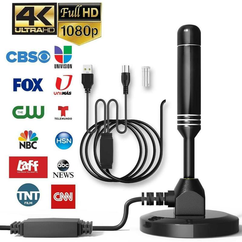 Digital Tv Antenna Hdtv With Amplifier 3600 Mile Range Indoor Outdoor Amplified Antenna With Magnetic Base for Home