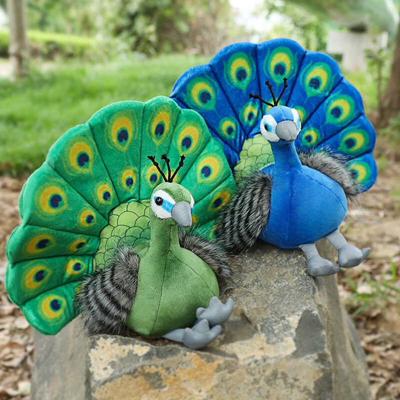 25*30CM śliczne symulacja Peacock pluszowe zabawki Kawaii lalki nadziewane miękkie zwierząt Peahen zabawki piękny dom dekoracja na urodziny prezenty
