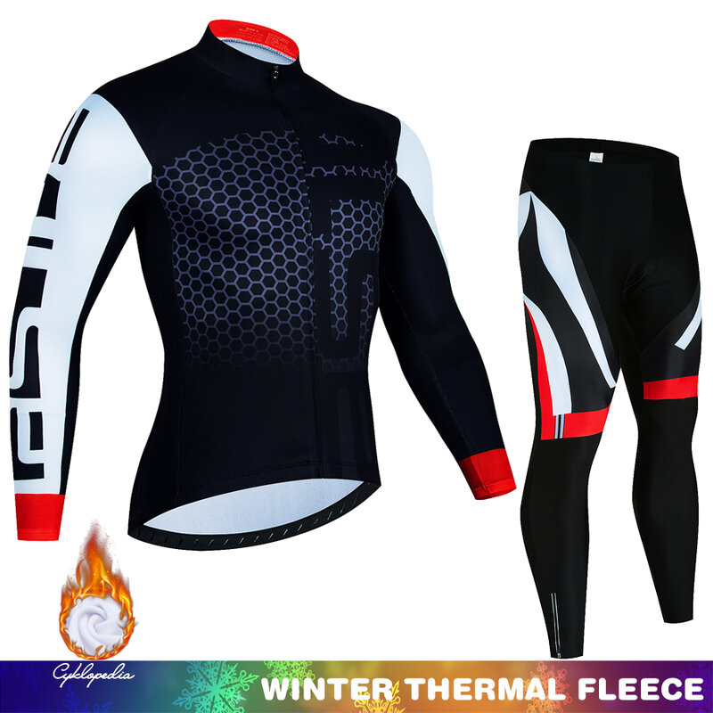 2023 Winter Fleece Men's Cycling Jersey Sets Mountian Bicycle Clothes Wear Ropa Ciclismo Racing Bike Clothing Team Cycling Suit