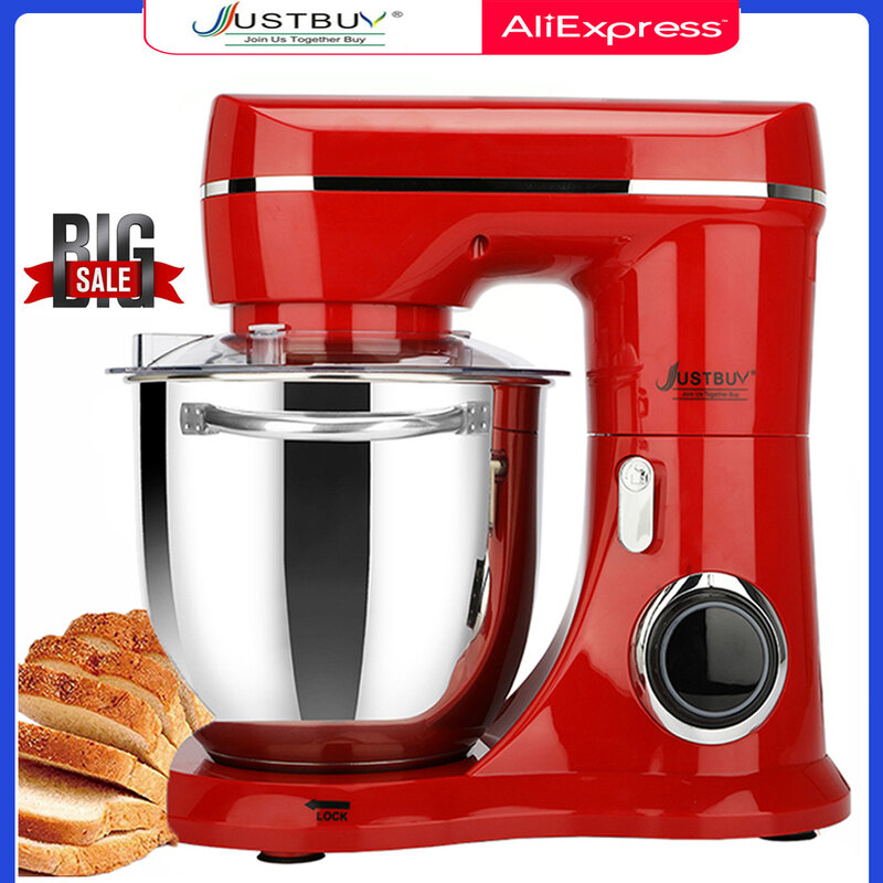 Großen Rabatt Küchenmaschine 5L 1500W Küche Stand-Mixer Mixer Creme Ei Schneebesen Kuchen Teig Kneter Brot Maker