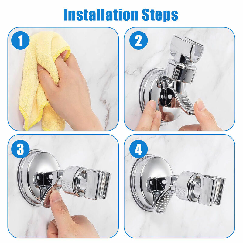 Useful  Adjustable Shower Head Holder Suction Cup Handheld Wall Mount Bathroom Bracket Showerhead Rack Bathroom Accessories