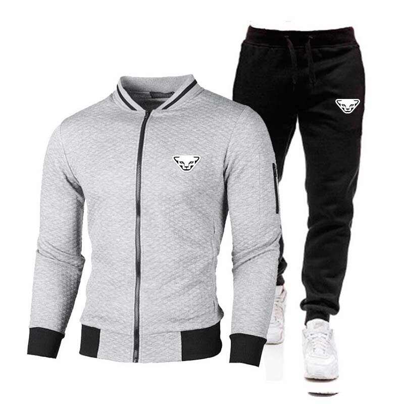 2023 brand spring and autumn DYNRFIT fashion zipper sweater casual sportswear men's suit + pants suit