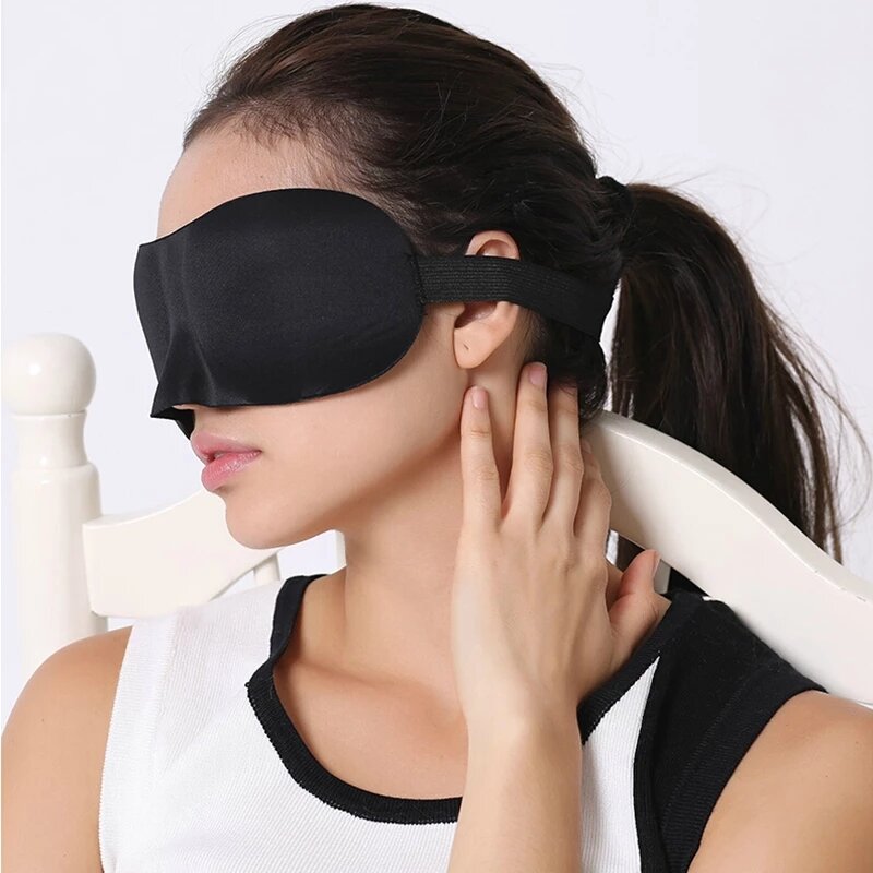 Máscara de ojos 3D suave para dormir, cubierta de sombra acolchada para dormir al aire libre, relajarse, venda para los ojos, protección del puente nasal