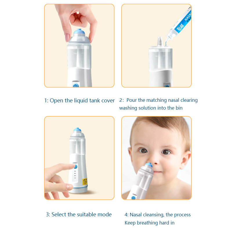 Spray Nasale Oplaadbare Wasmachine Siliconen Nozzle Neus Irrigatie Machine Spoelen Fles Voor Kinderen Baby Volwassen Rhinitis Behandeling
