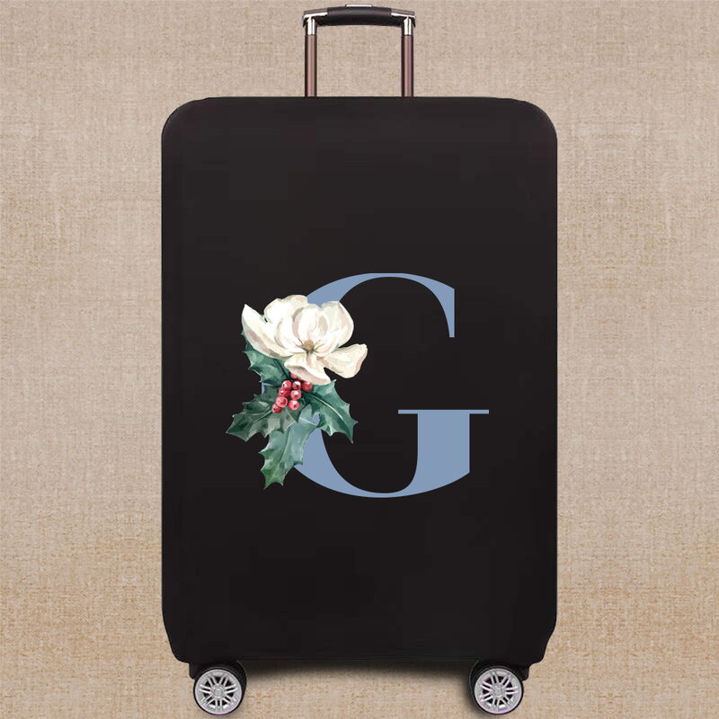 Чехол для багажа, защитный чехол для чемодана для путешествий от 18 до 28 дюймов, Эластичный Защитный чехол для багажа с синими буквами и имене...