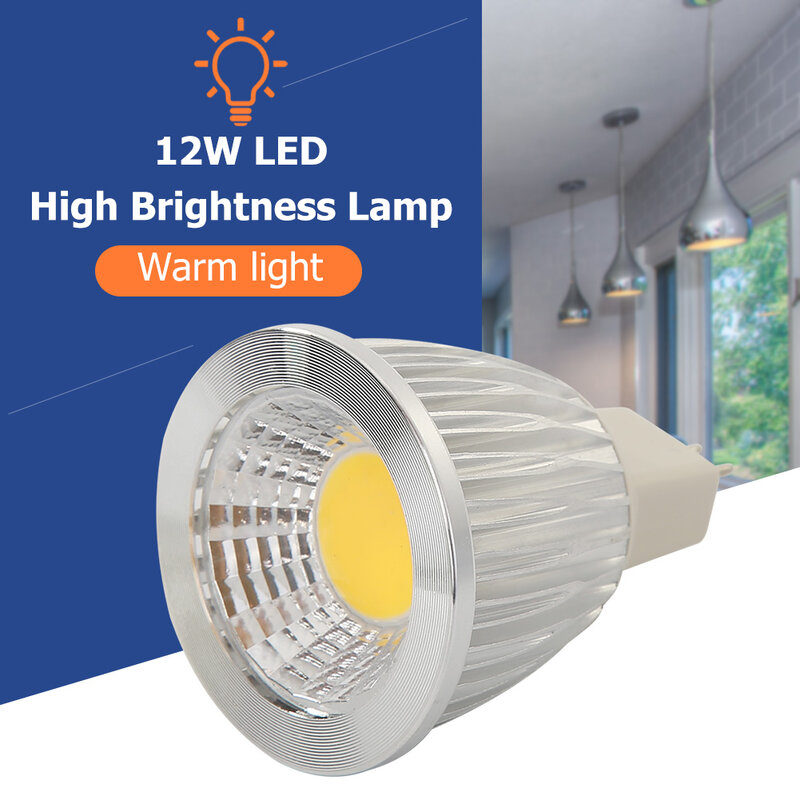 Lâmpada led de alumínio mr16 cob 9w/12w/15w 12v milho lâmpada do ponto candelabro vela luz não contêm substâncias nocivas seguro