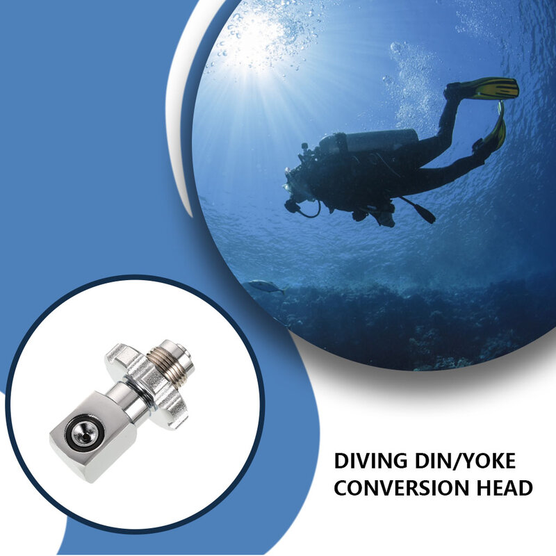 Adapter Din Diving Bottle Inflation Connector Strength Corrosion Resistance Durability Converter Sturdy Underwater Scuba