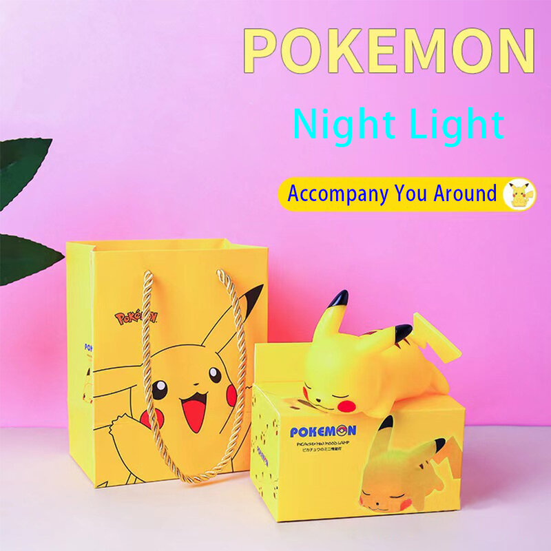 Pokemon design criativo kawaii pikachu noite luz led lâmpada de cabeceira quarto sala estar decoração brinquedos das crianças presente aniversário