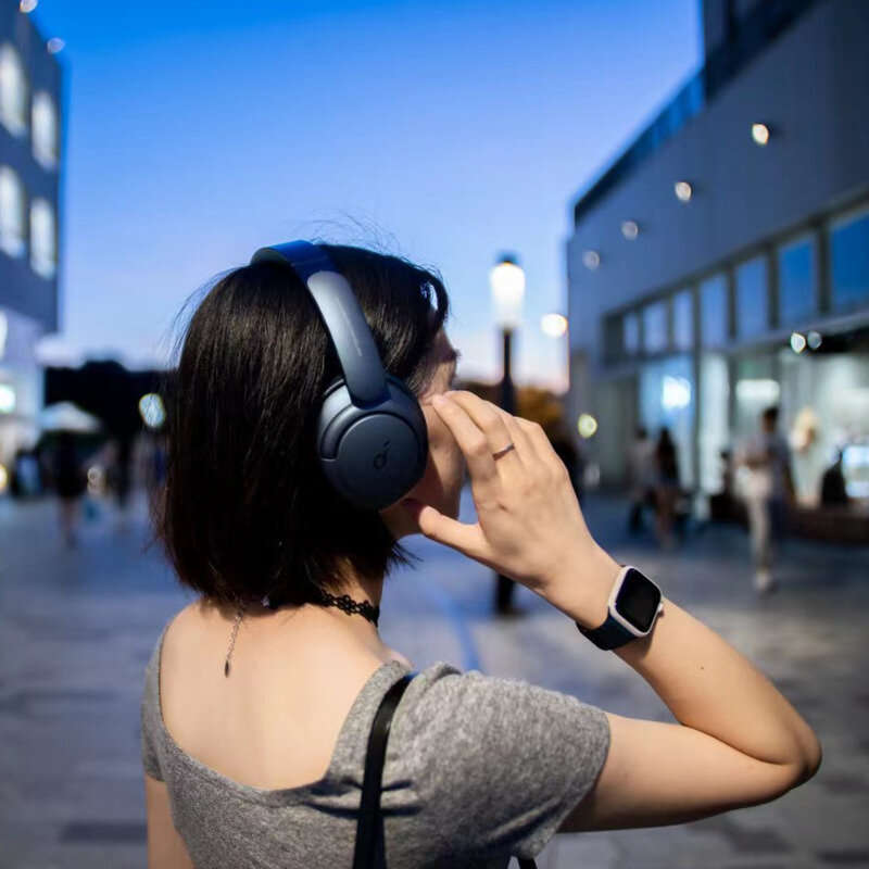 Voor Soundcored Leven Q35 Draadloze Headset Actieve Ruisonderdrukking Bluetooth Hoofdtelefoon Anc Lange Speeltijd Ldac Hires Oortelefoon