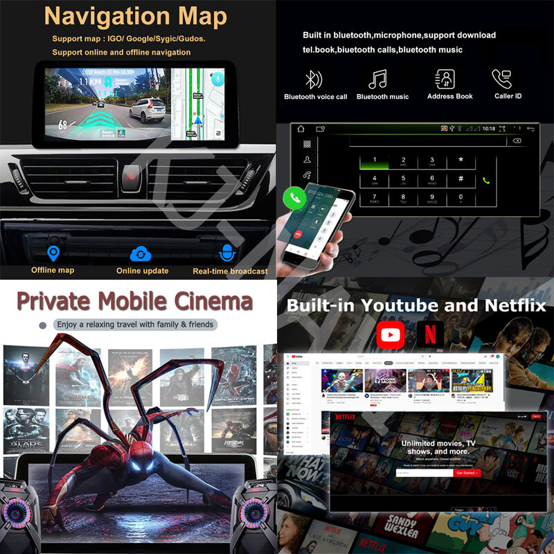 1920*720P 12.3 "Android 12 Auto Radio Carplay Multimedia Für BMW X5 E70 X6 E71 CCC CIC NBT System 4G WIFI GPS Navi Touchscreen