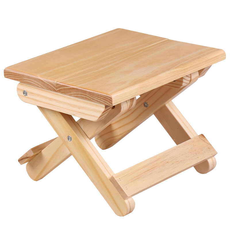 Pieghevole CampStool legno di pino mobili per bambini portatile per la casa in legno massello Mazar sedia da pesca piccola panca sgabello quadrato