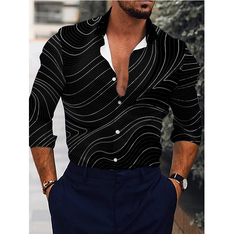 Moda outono camisas masculinas oversized camisa casual totem impressão camisas de manga longa dos homens roupas clube cardigan blusas alta qualidade
