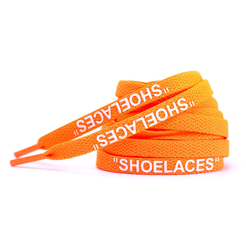 2022 New 47"/55"/63" Printed Shoelaces Silicone Printed Shoelaces Flat Bootlaces Fashion Sneaker White Shoe Laces for Sneakers