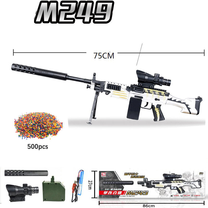 AUG M249 Electric Burst Water Gel Blaster Splatter Toy Gun Children Toys Cs Game Paintball Airsoft Sniper Rifle Weapon For Boy