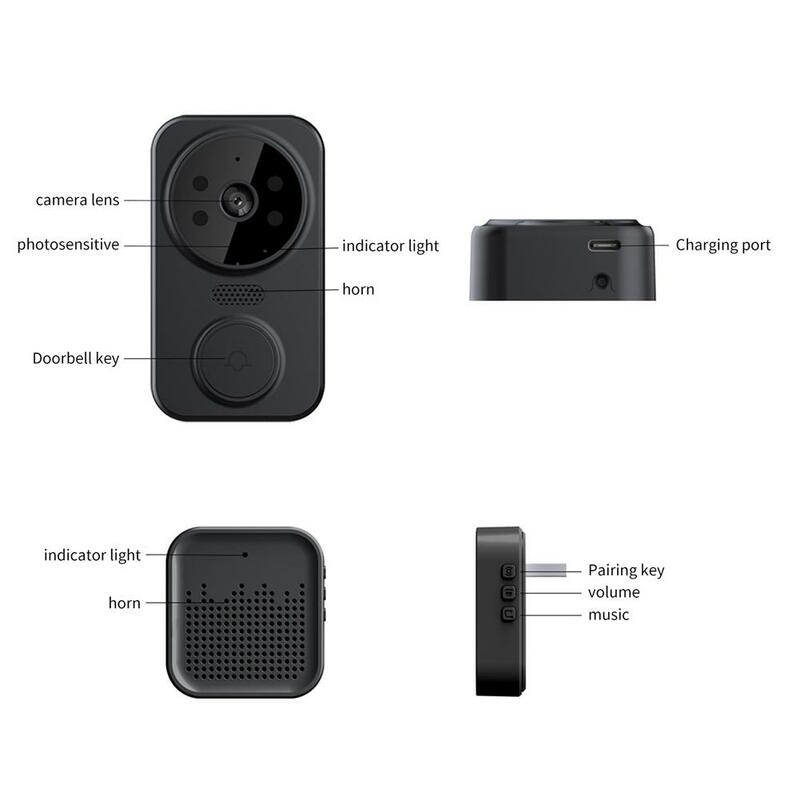 Умный видеодомофон с Wi-Fi, дверной звонок, камера, двусторонний домофон, инфракрасное ночное видение, дистанционное управление, домашняя охранная система