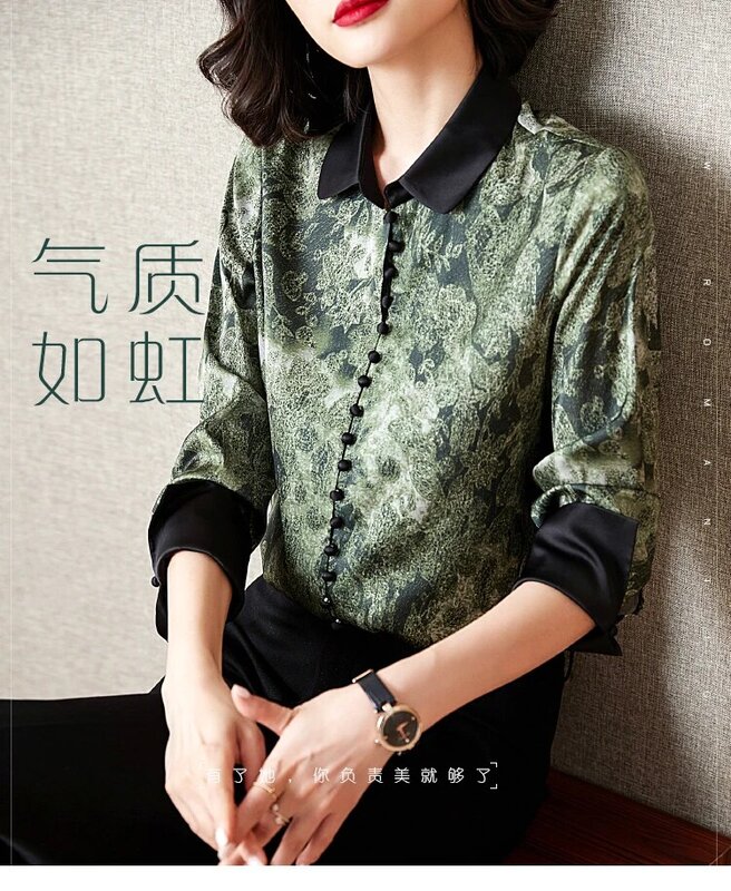 2021 Traditionele Chinese Kleding Vrouwen Tops Blouses Bloemenprint Zijde Shirt Oosterse Vrouwelijke Hanfu Vrouwelijke China Blouse