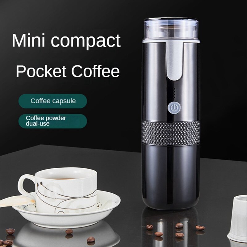 Cafetera electrónica recargable para coche, máquina de Espresso portátil para hacer café molido y Espresso, viaje y Camping