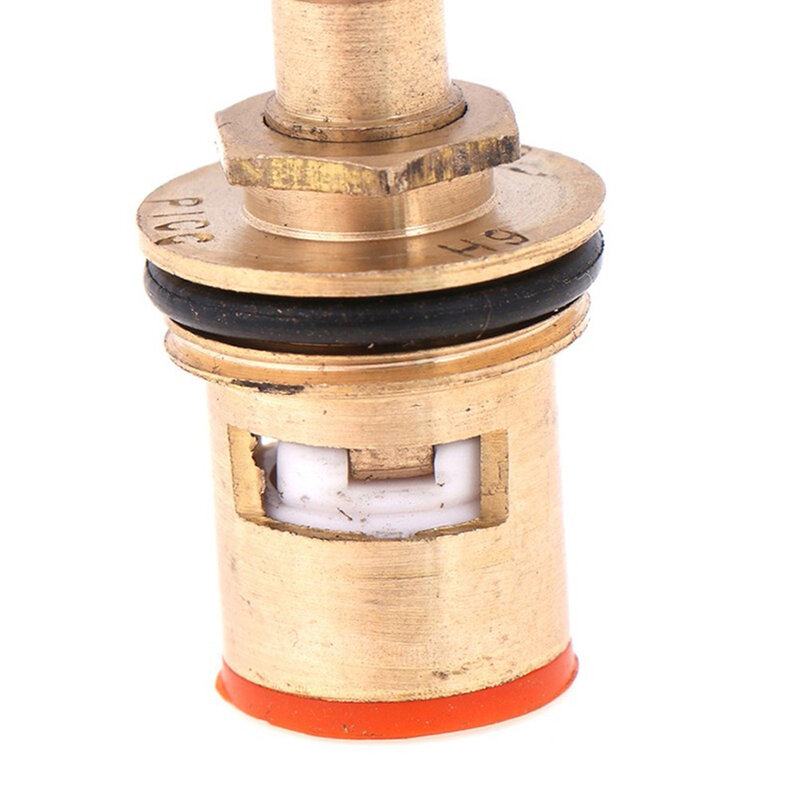 Válvula de disco de cerámica de cobre BSP de 1/2 pulgadas, Cartucho de grifo de cerámica de 20 dientes, cartuchos de grifo de válvula de giro de cuarto de disco
