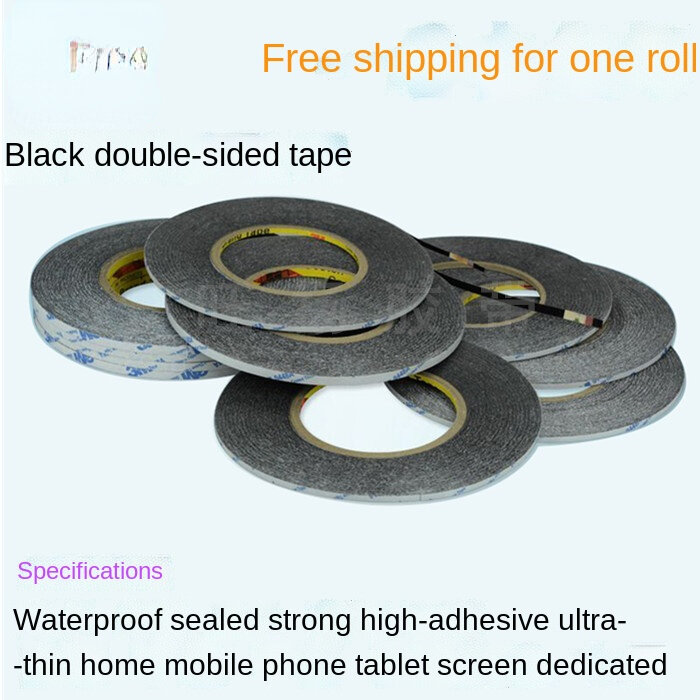 50meters Mobile Phone Repair Double Side Tape Black 3M Sticker Double Side Adhesive Tape Fix For Cellphone Touch Screen LCD