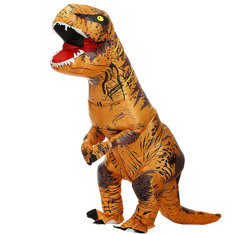 Costume Gonflable de Dinosaure pour Enfant et Adulte, Déguisement de Fête d'Halloween, Mascotte, Tenue d'Animaux de Dessin Animé Dino, T-REX