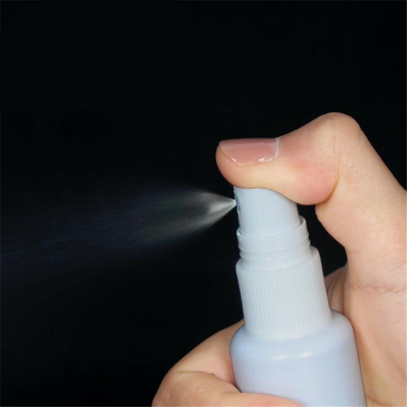 50PCS 10/20/30/60/100ml White PE Plastic Refillable Bottles Fine Mist Perfume Atomizer Mini Empty Spray Bottle Alcohol Bottle 2#