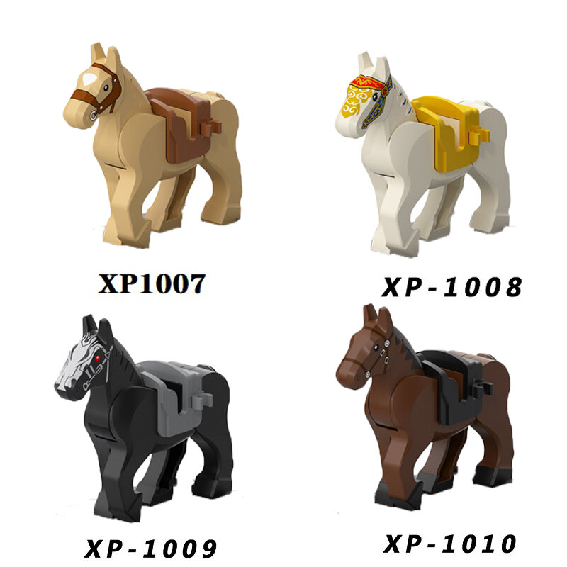 Bloques de construcción educativos para niños, juguete de ladrillos para armar caballo romano de los caballeros de la guerra de las galaxias, ideal para regalo, modelo XP1007-1016 X0317
