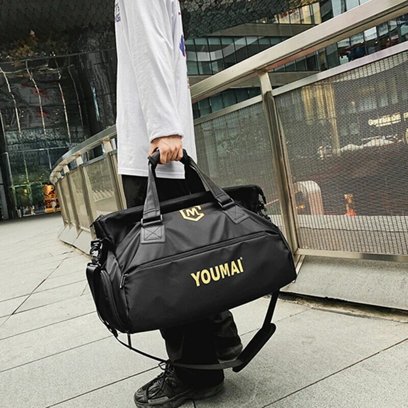 남녀 공용 YILIAN 여행 가방, 건식 및 습식 분리, 대용량, 가벼운 더플 백, 휴대용 피트니스 백팩