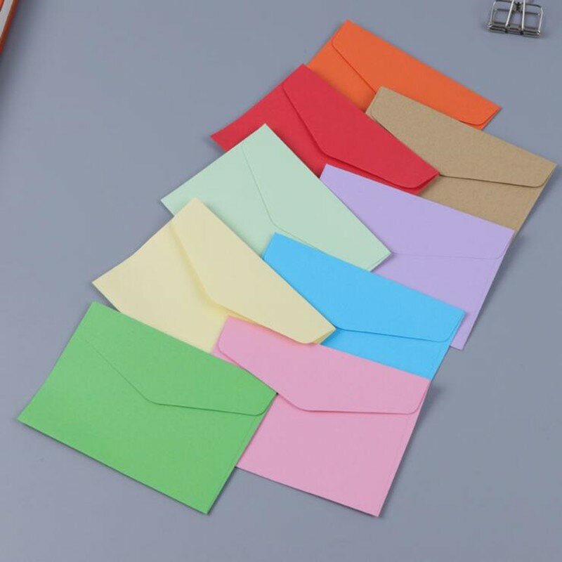 Minisobres de 115mm x 80mm, sobres de Color caramelo, 14 selecciones de papel, papelería coreana, regalos de Navidad, 10 unids/lote