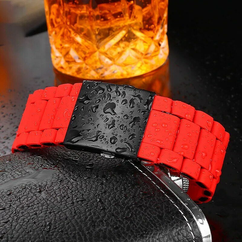 Bracelet de montre en Silicone pour hommes, 28mm, en acier inoxydable, pour montre Diesel DZ7396 DZ7370 DZ4289 DZ7070 DZ7395