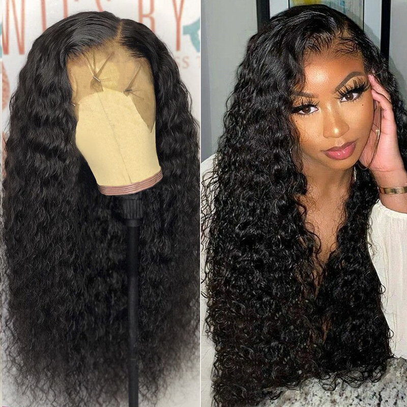 Deep Wave Frontal Wig 360 Full Wigs For Black Women Pre Plucked Brazilian 30 Inch Hd 13x6 13x4 Curly Water Wave Lace Front Wig