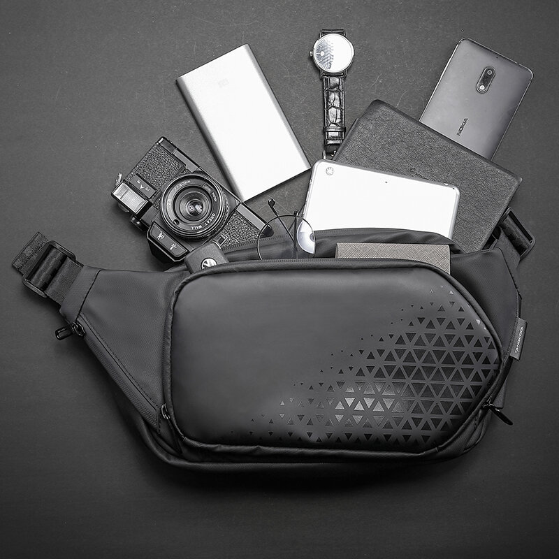 Нагрудная сумка TANGCOOL для мужчин, водонепроницаемый рюкзак через плечо для школы и велосипеда, с USB-разъемом