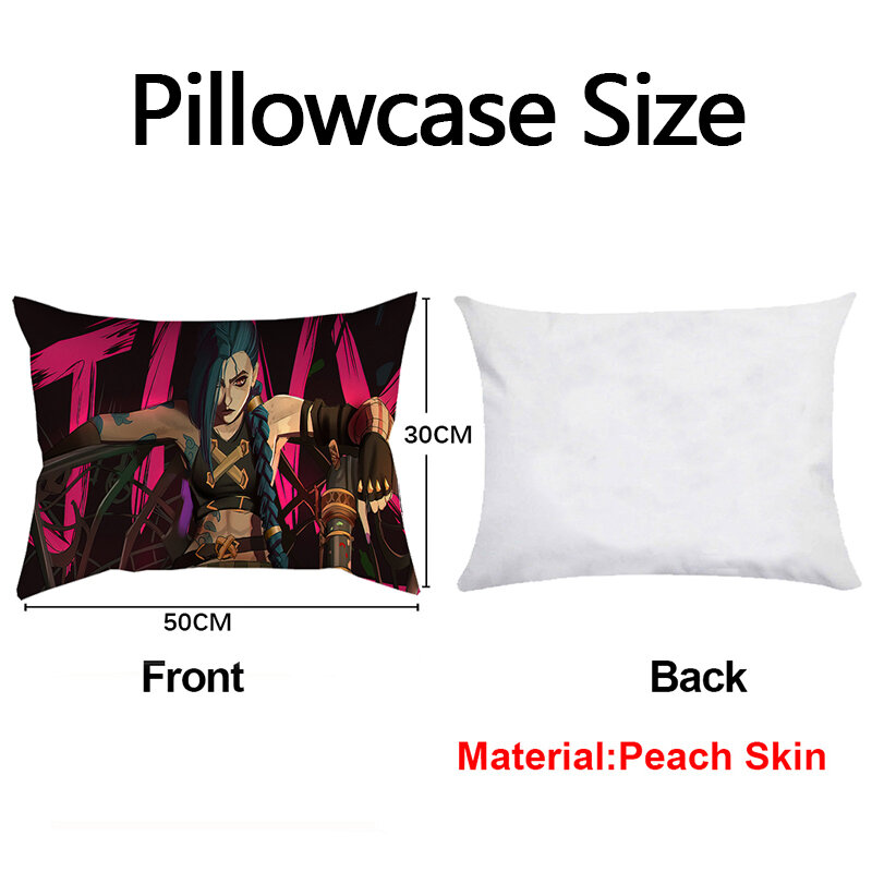 50*30CM League of Legends Printed Rectangle Pillowcases Anime Living Room Kids Bedroom Sofa Home Decor Pillow Case Cushion Cover