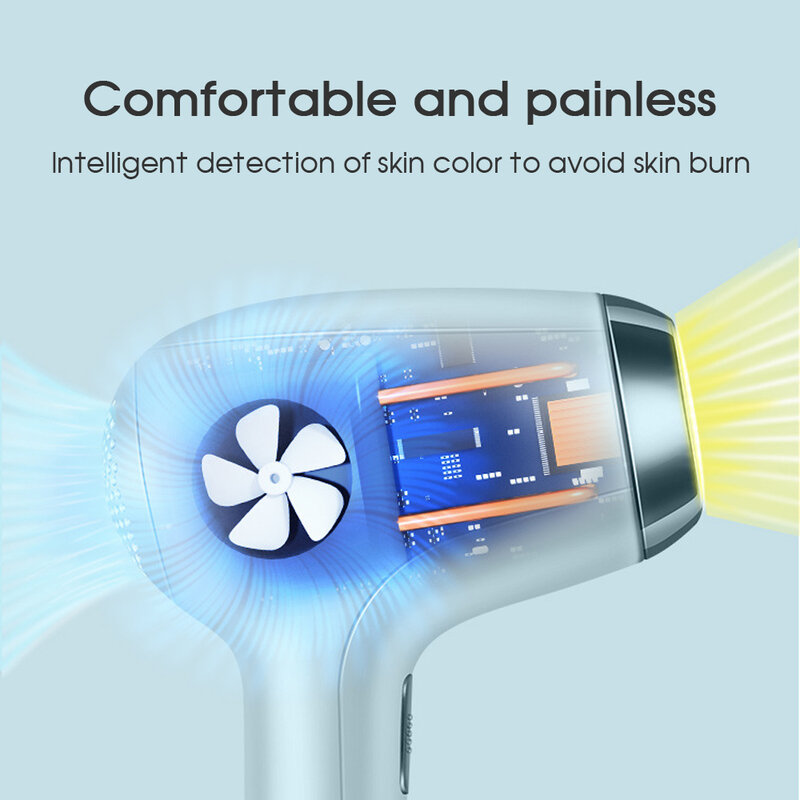 Boi-depiladora láser indolora portátil para mujer, máquina de depilación IPL de Bikini, fotodepiladora permanente para el hogar, 5 velocidades, 500000 Flash