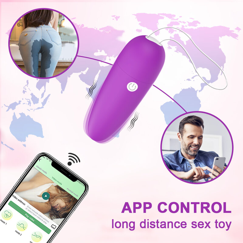 Aplikasi Bluetooth Nirkabel Vibrator Peluru Mini Stimulator Klitoris Wanita Mainan Seks Telur Cinta Getar Pantie Jarak Jauh untuk Pasangan Wanita