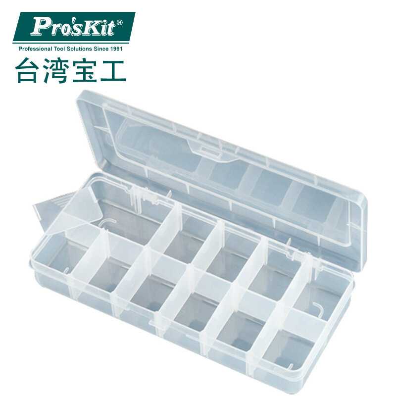 Proskit 이동식 낙하 방지 부품 부품 상자, 플라스틱 도구 상자, 아트 박스, 12 그리드, 실용적인 부품 보관함, 203-132F