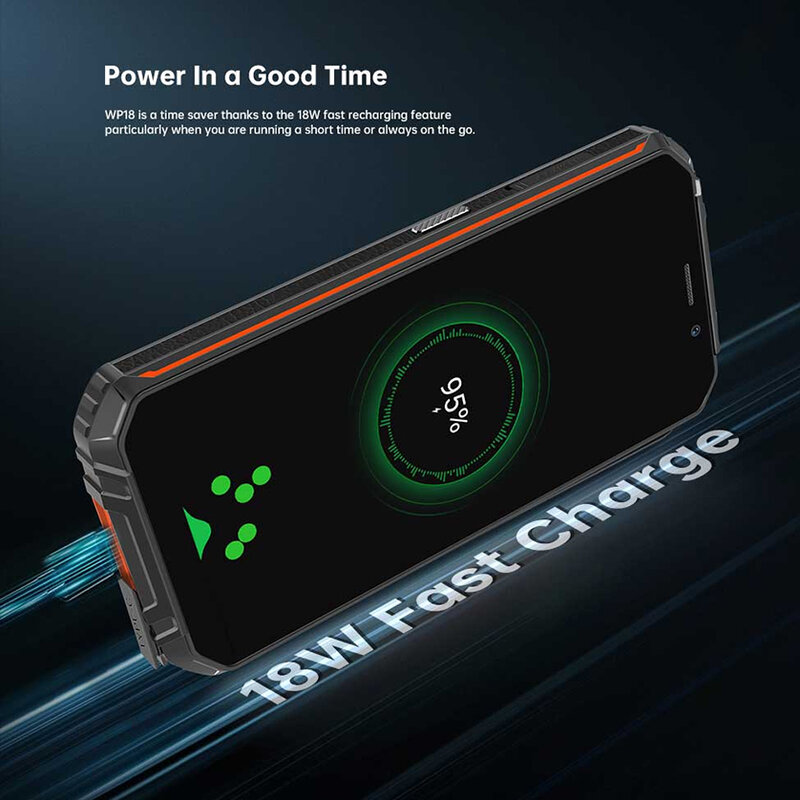 Oukitel wp18 12500mah bateria áspera smartphone 5.93 hd quad hd quad-core helio a22 4gb + 32gb telefone celular android 11 4g telefone móvel
