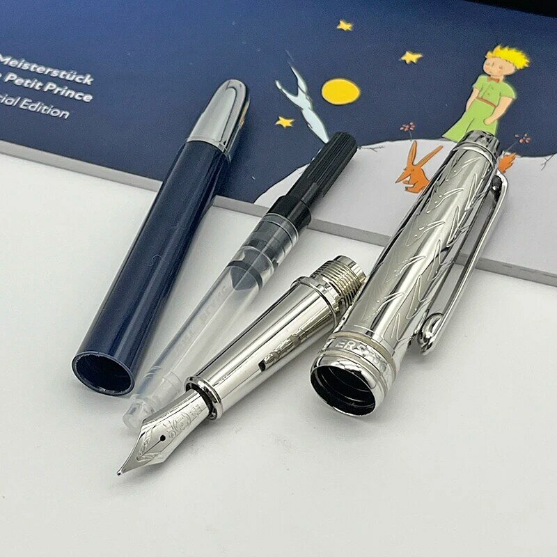 Шариковая ручка Little Prince and Fox 163, темно-синяя шариковая авторучка, роскошные канцелярские принадлежности MB с серийным номером