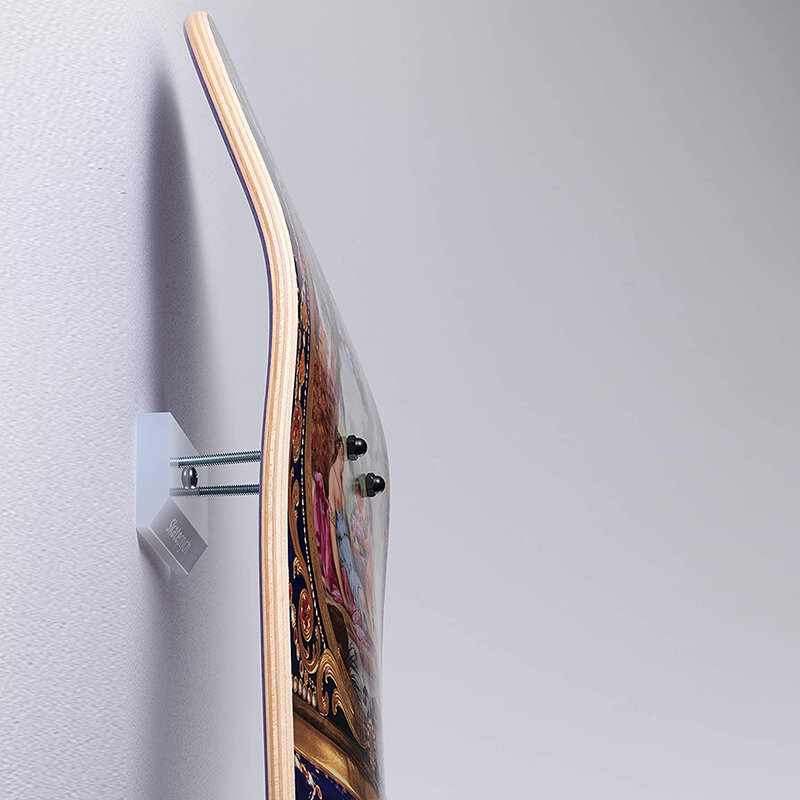 Suporte de armazenamento de skate rack reforçado acrílico montagem na parede deck expositor cabide acessórios de skate transparente