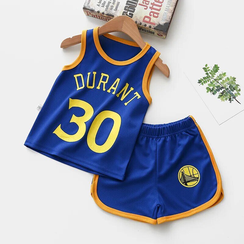 Roupa de basquete infantil 3-12 anos de idade ao ar livre esporte juventude basquete colete curto terno roupas infantis verão