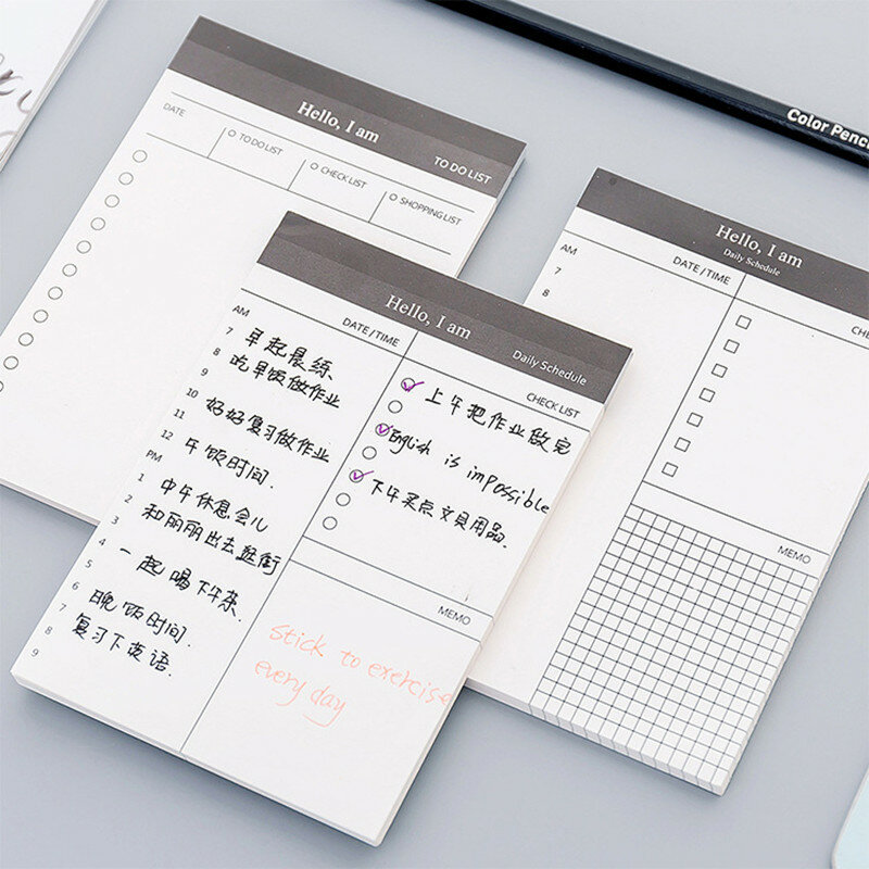 Einfache Business-Plan Studenten Kreative Zerreißbar Notizbuch Großhandel Zeitplan Tragbare Briefpapier Notizen Memo Pad Büro Zubehör
