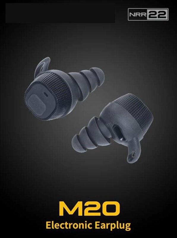 Tapones para los Oídos Electrónicos M20 MOD3, auriculares antiruido con cancelación de ruido para caza, orejeras de silicona para tiro, NRR22db