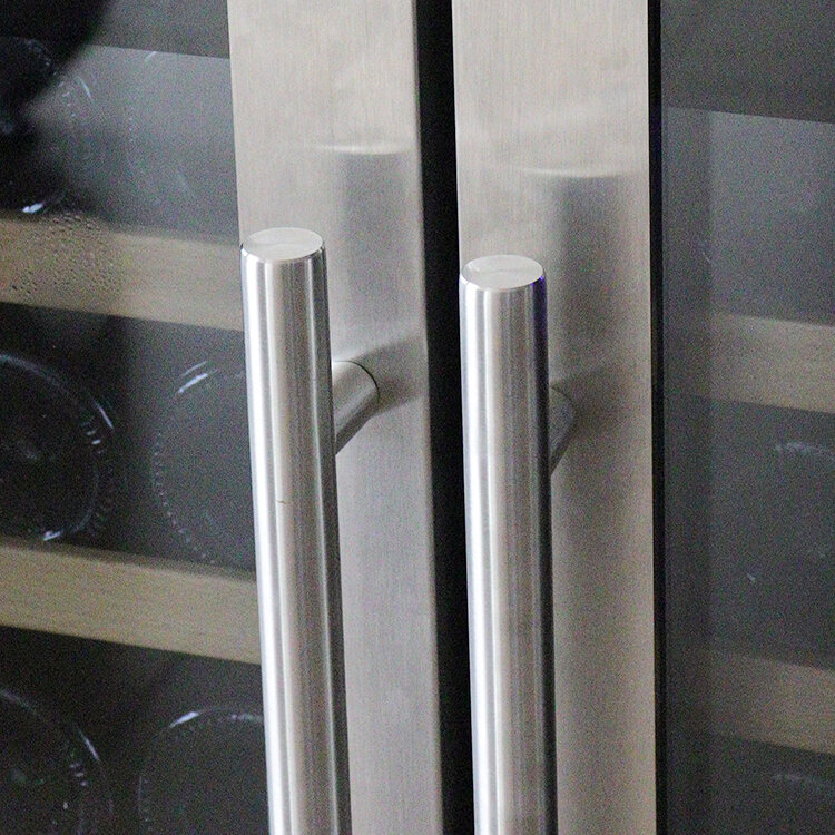 JIUFU cantinetta portabottiglie a doppia parete in acciaio inossidabile con compressore nero autoportante