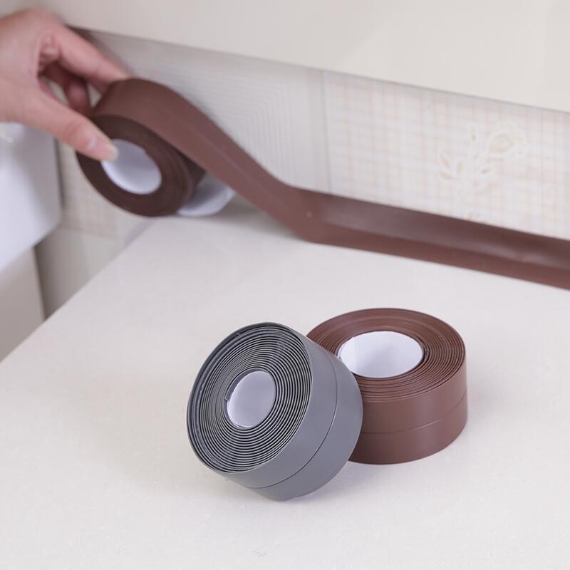 Cozinha Sink Countertop Adesivo impermeável Anti-molde Fita de vedação Parede Banheiro Wc Gap Auto-adesivo Seam Sticker