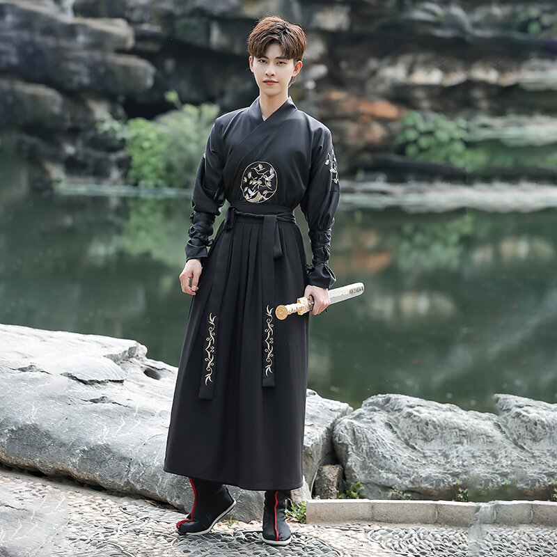 Tang-dynastie Alte Kostüme Hanfu Kleid Chinese Folk Dance Swordsman Kleidung Traditionelle Fee Chinesische Uniform Cosplay