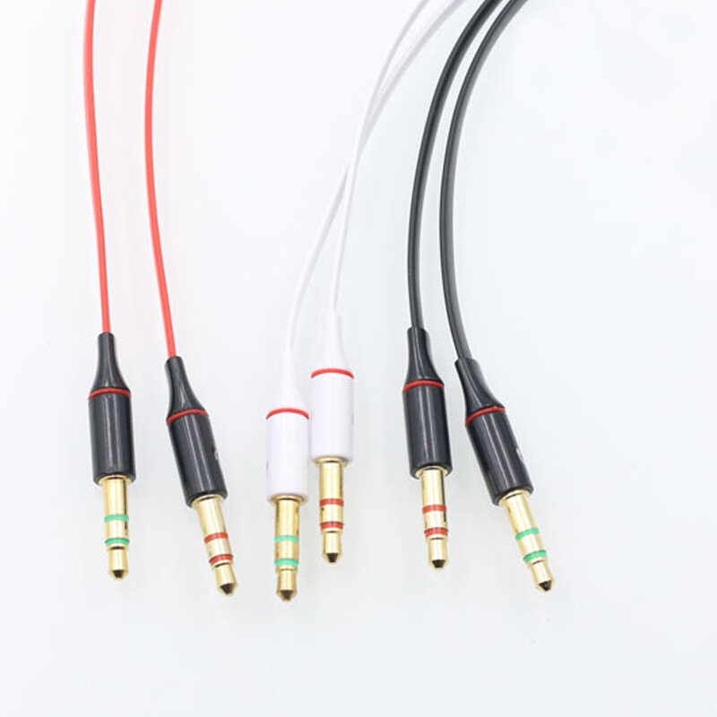 10-100 pces 3.5mm 1 fêmea para 2 macho aux cabo de áudio microfone divisor cabo fone de ouvido adaptador cabo para telefone almofada móvel