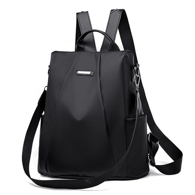 Популярный женский рюкзак 2022, Повседневная нейлоновая однотонная школьная сумка, модная Съемная сумка через плечо