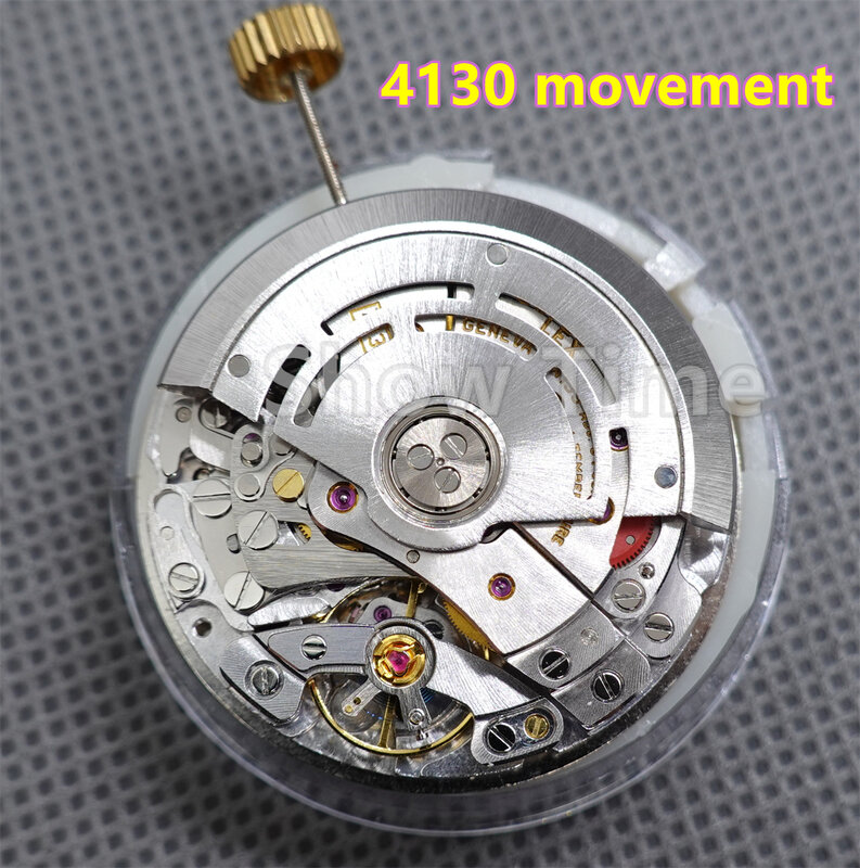 Механизм Noob 4130, автоматический механизм часов 3.6.9, хронограф для Азии 4130, механический сменный механизм для ремонта, завод по очистке